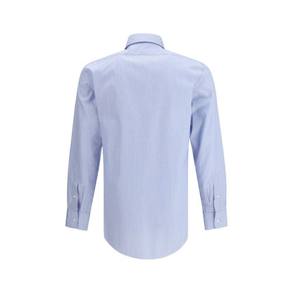 Maison Margiela Blue Cotton Pattern Shirt