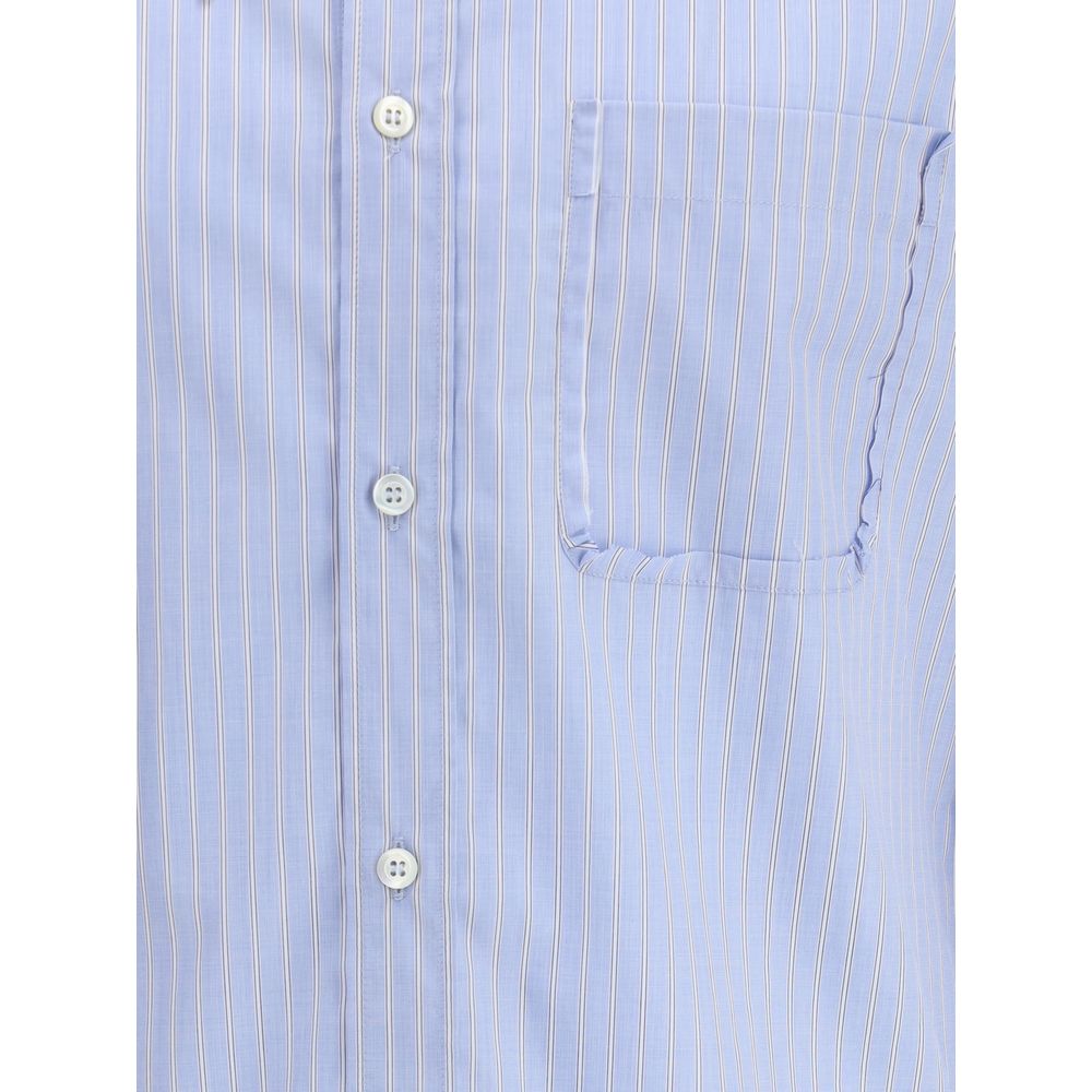 Maison Margiela Blue Cotton Pattern Shirt