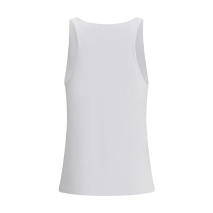 Diesel White Cotton Tank Tops