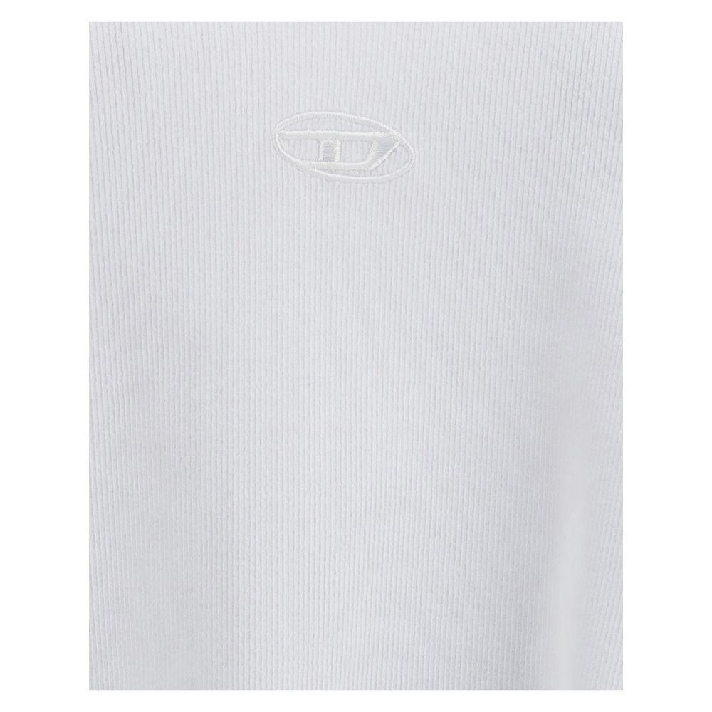 Diesel White Cotton Tank Tops