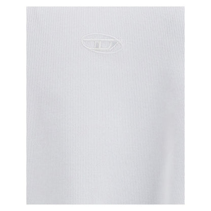 Diesel White Cotton Tank Tops