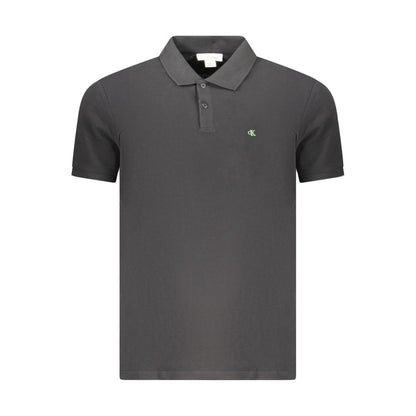Calvin Klein Black Cotton Polo Shirt