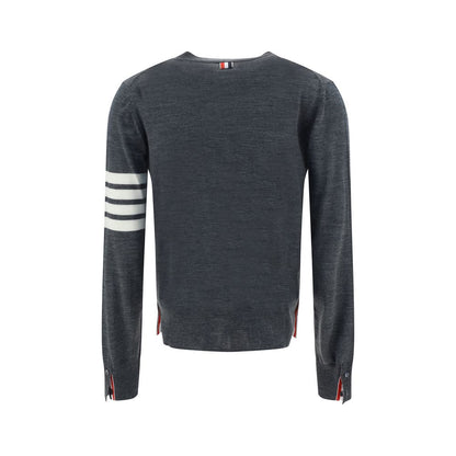 Thom Browne Gray Merino Wool Polo Shirt