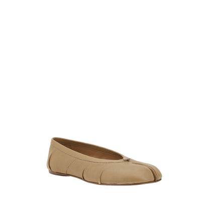 Maison Margiela Beige Lamb Ovis Aries Aries Ballet Flats