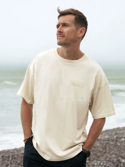 Men's Oversized Pocket T-Shirt   Oat