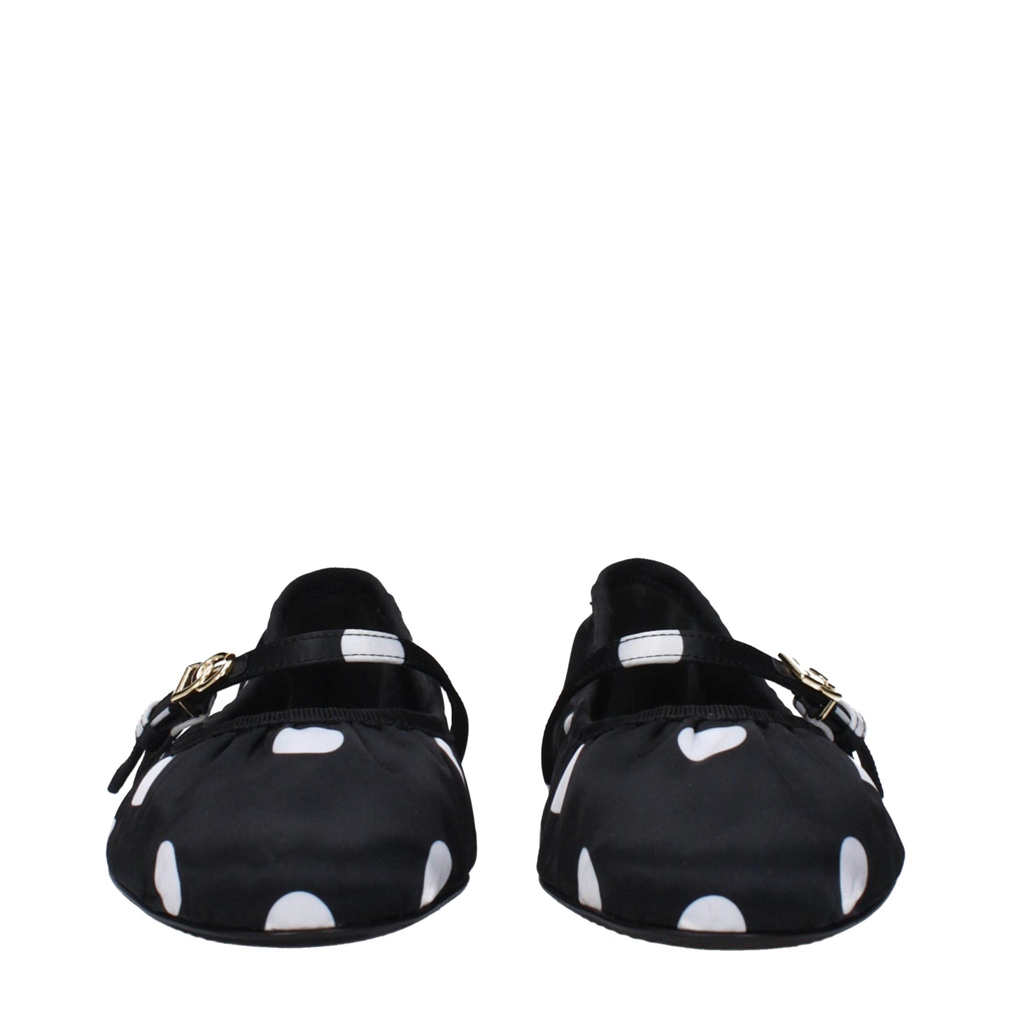 Dolce & Gabbana Black Fabric Ballet Flats