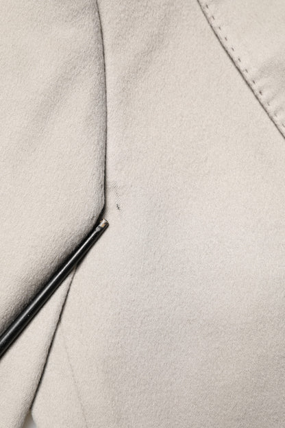 Dolce & Gabbana Gray Cashmere Single Breasted Jacket Blazer