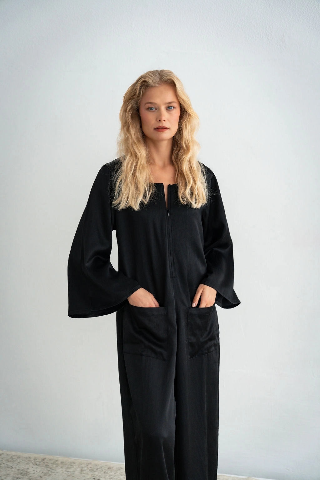 Silk Jumpsuit (Copy) BLACK