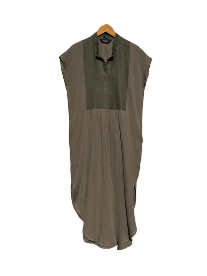 771 Nesprer Dress Beige Organic Cotton Gauze Black