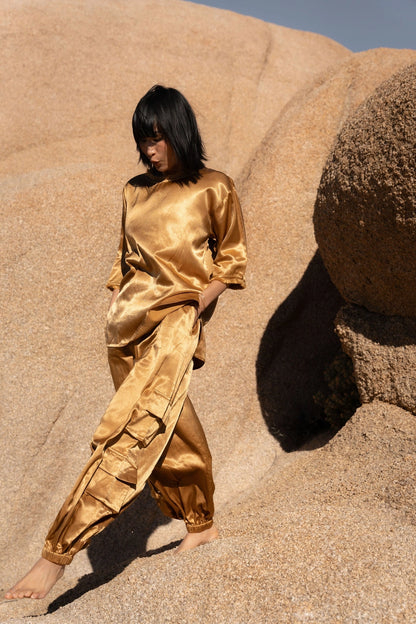 Silk Cargo Trousers