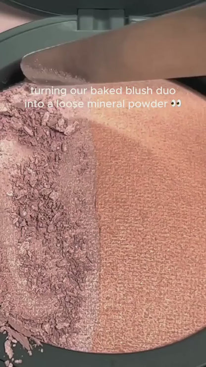 INIKA Organic Mineral Baked Blush Duo COLOUR BURNT  PEACH